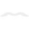 Ekena Millwork Pitch Midway Architectural Grade PVC Gable Pediment, 72"W x 21"H x 1"P (7/12) GPP072X021X100MID - alternate 2